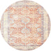 Round Traditional Beige Persian Rug, tr2090