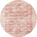 Square Machine Washable Traditional Salmon Pink Rug, wshtr2091