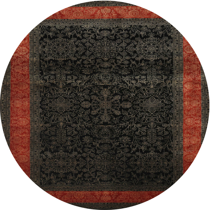 Round Traditional Red Persian Rug, tr2094