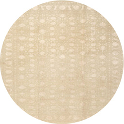Round Traditional Khaki Gold Persian Rug, tr2098