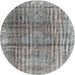 Square Machine Washable Traditional Ash Gray Rug, wshtr2104