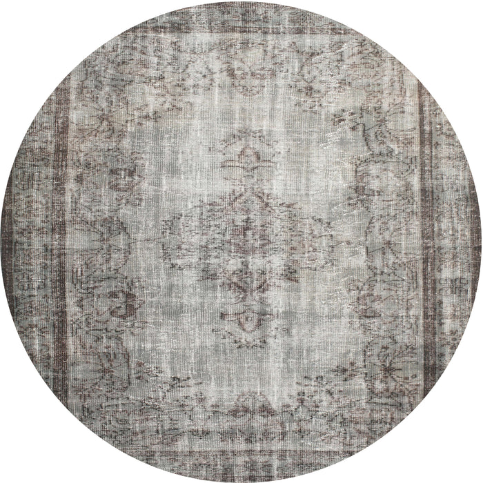 Round Traditional Sandstone Brown Persian Rug, tr2106