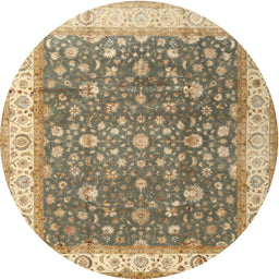 Square Machine Washable Traditional Brown Rug, wshtr2110
