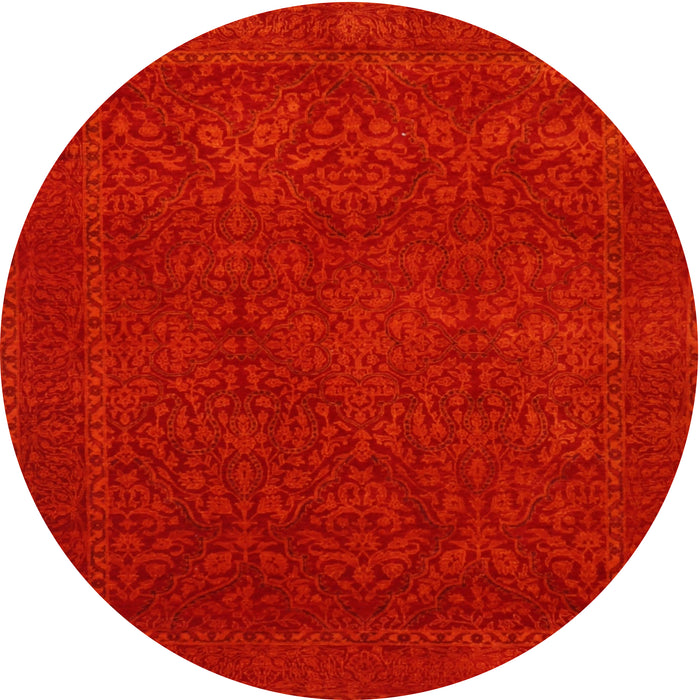 Round Traditional Red Persian Rug, tr2111
