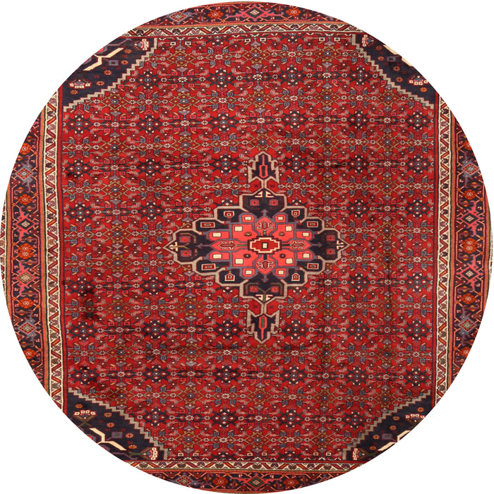 Round Traditional Red Persian Rug, tr2117