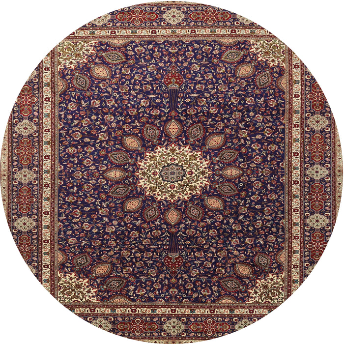 Square Machine Washable Traditional Orange Salmon Pink Rug, wshtr2129