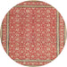 Square Machine Washable Traditional Red Rug, wshtr212