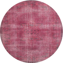 Square Machine Washable Traditional Dark Pink Rug, wshtr2131