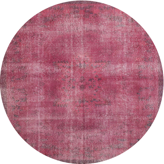 Square Machine Washable Traditional Dark Pink Rug, wshtr2131