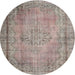 Square Machine Washable Traditional Rose Dust Purple Rug, wshtr2133