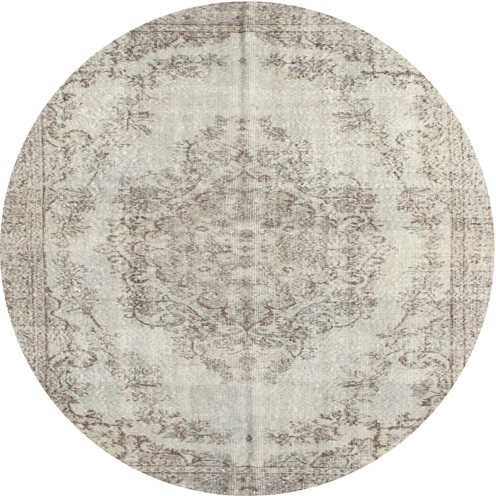Square Machine Washable Traditional White Gold Rug, wshtr2147