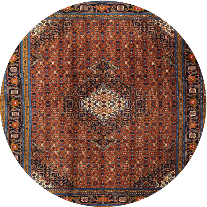 Round Traditional Deep Red Persian Rug, tr2151