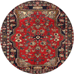 Square Machine Washable Traditional Dark Almond Brown Rug, wshtr2152