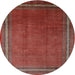 Round Traditional Rust Pink Persian Rug, tr215