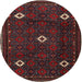 Square Machine Washable Traditional Deep Red Rug, wshtr2167