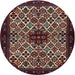 Square Machine Washable Traditional Deep Red Rug, wshtr2168