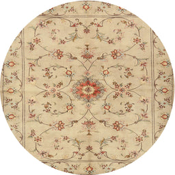 Square Machine Washable Traditional Peru Brown Rug, wshtr2183
