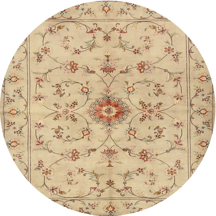 Round Traditional Brown Persian Rug, tr2183