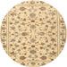 Square Machine Washable Traditional Peru Brown Rug, wshtr2185