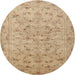 Round Traditional Bronze Brown Persian Rug, tr2187