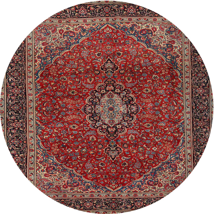 Square Machine Washable Traditional Dark Almond Brown Rug, wshtr2202