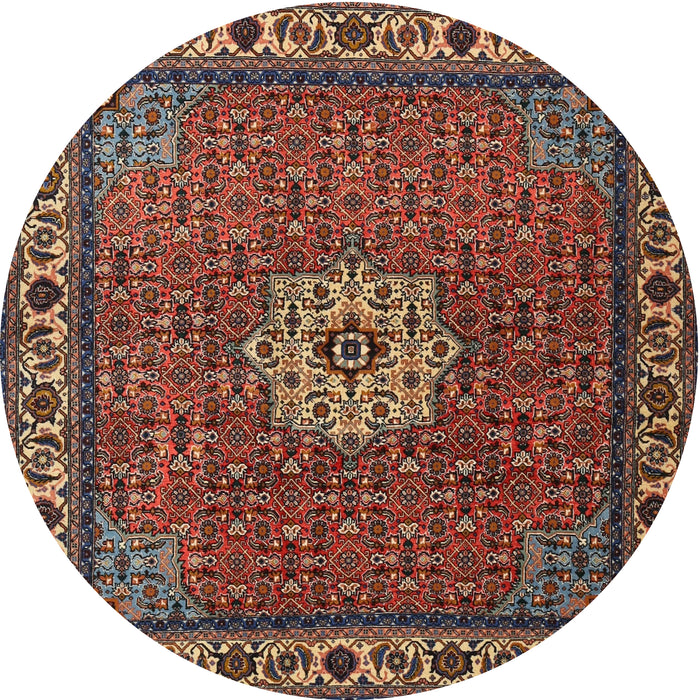 Round Traditional Orange Salmon Pink Persian Rug, tr2218