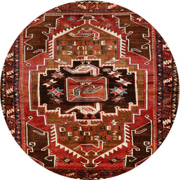 Square Machine Washable Traditional Crimson Red Rug, wshtr221