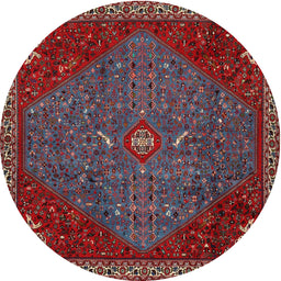 Square Machine Washable Traditional Tomato Red Rug, wshtr2220