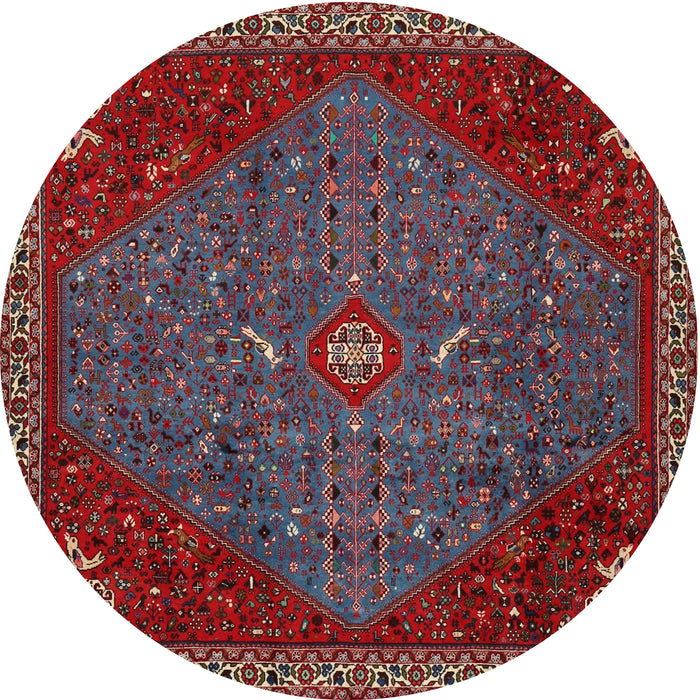 Round Traditional Red Persian Rug, tr2220