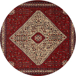 Square Machine Washable Traditional Crimson Red Rug, wshtr2221