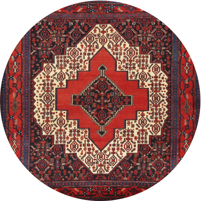 Round Traditional Brown Persian Rug, tr2229