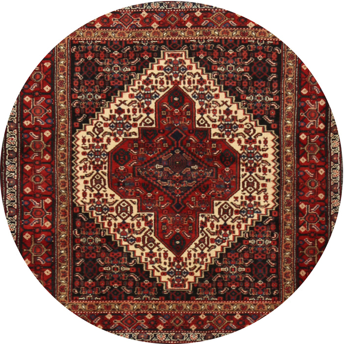 Square Machine Washable Traditional Sienna Brown Rug, wshtr2230