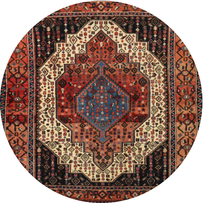 Square Machine Washable Traditional Gold Brown Rug, wshtr2235