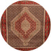 Square Machine Washable Traditional Tomato Red Rug, wshtr2238