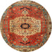 Round Traditional Brown Persian Rug, tr2244