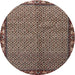 Round Traditional Red Persian Rug, tr2245