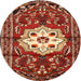 Round Traditional Red Persian Rug, tr2252