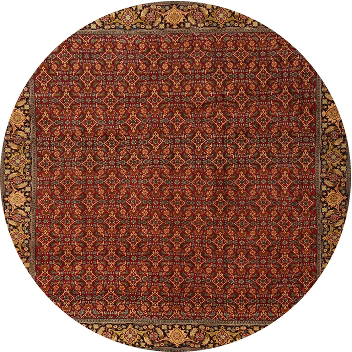 Round Traditional Red Persian Rug, tr2258
