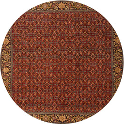 Square Machine Washable Traditional Red Rug, wshtr2258