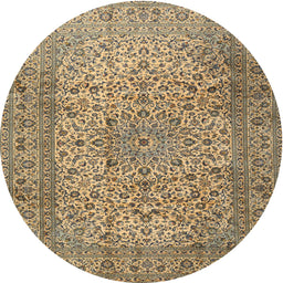 Square Machine Washable Traditional Red Brown Rug, wshtr2270