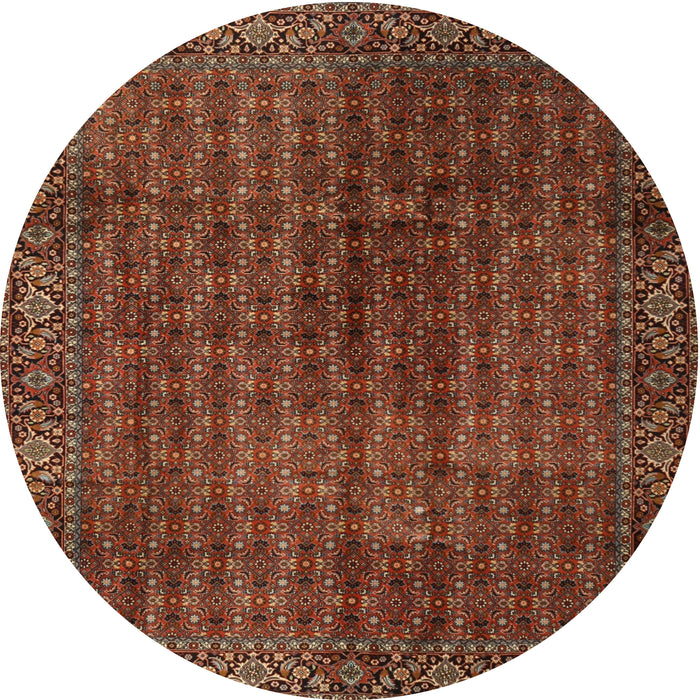 Square Machine Washable Traditional Saffron Red Rug, wshtr2272