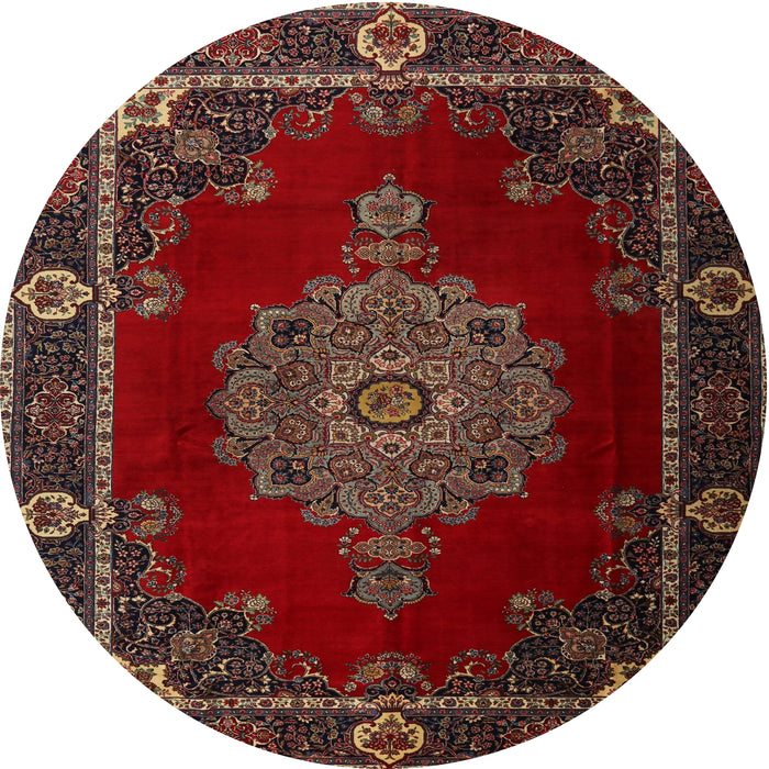 Square Machine Washable Traditional Brown Rug, wshtr2276