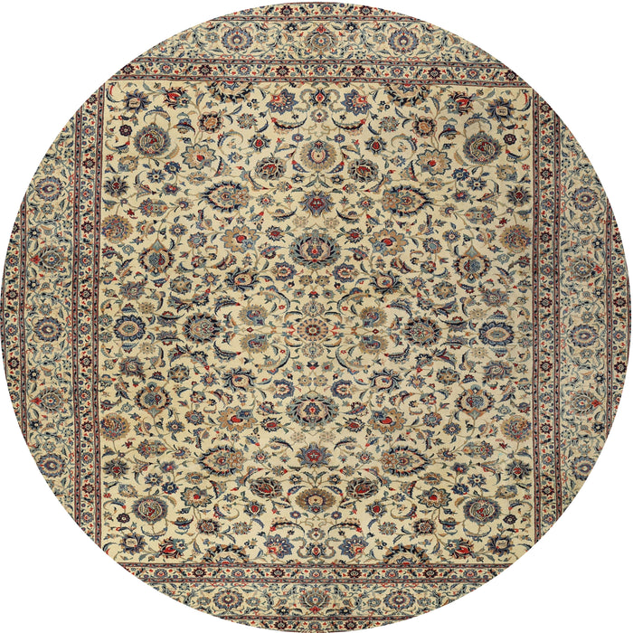 Round Traditional Coffee Brown Persian Rug, tr2277