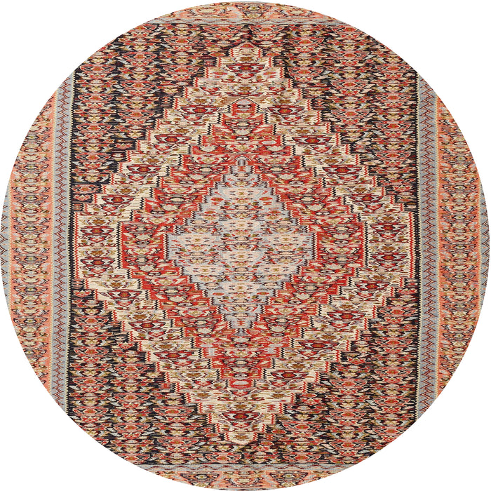 Square Machine Washable Traditional Fire Brick Red Rug, wshtr227