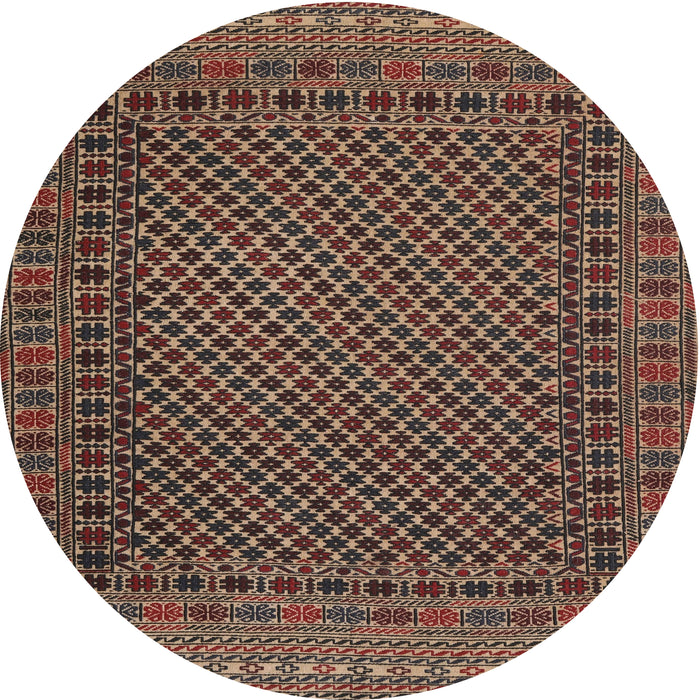Square Machine Washable Traditional Night Red Rug, wshtr2296