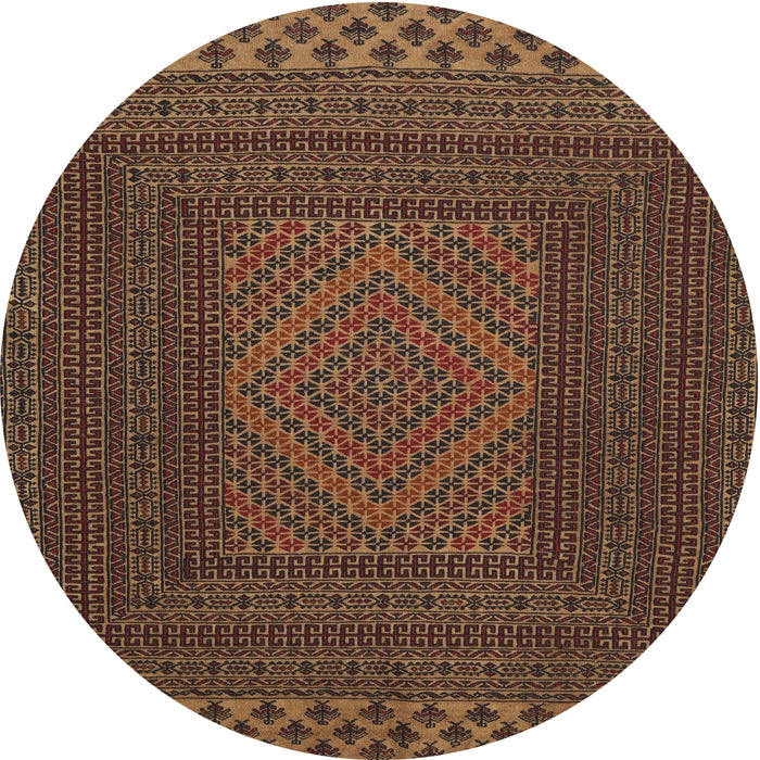 Round Traditional Red Persian Rug, tr2297