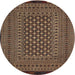 Square Machine Washable Traditional Bakers Brown Rug, wshtr2300