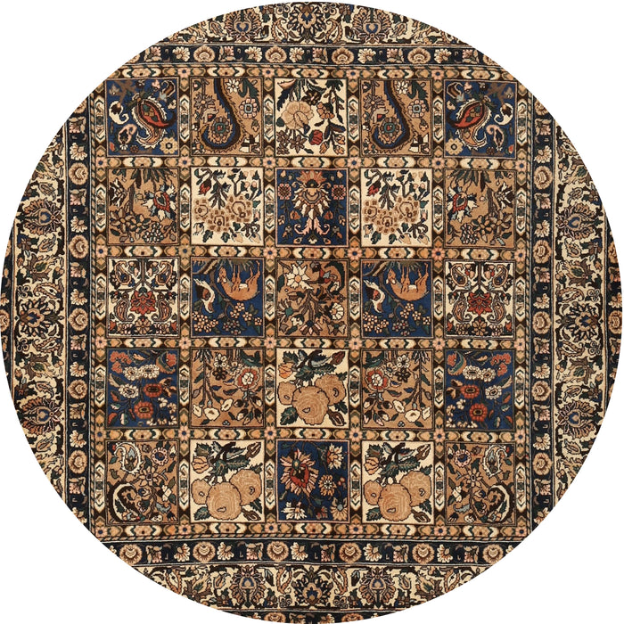 Round Traditional Red Persian Rug, tr2301