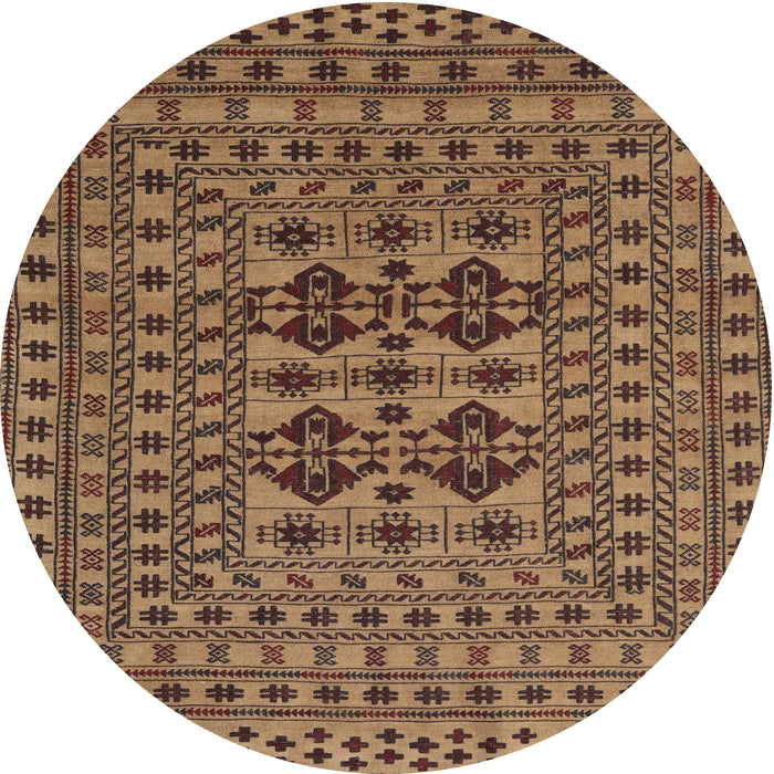 Square Machine Washable Traditional Bronze Brown Rug, wshtr2302