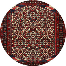 Square Machine Washable Traditional Brown Rug, wshtr2310